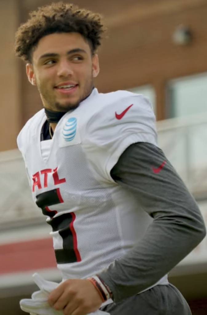 Drake London at Atlanta Falcons training camp